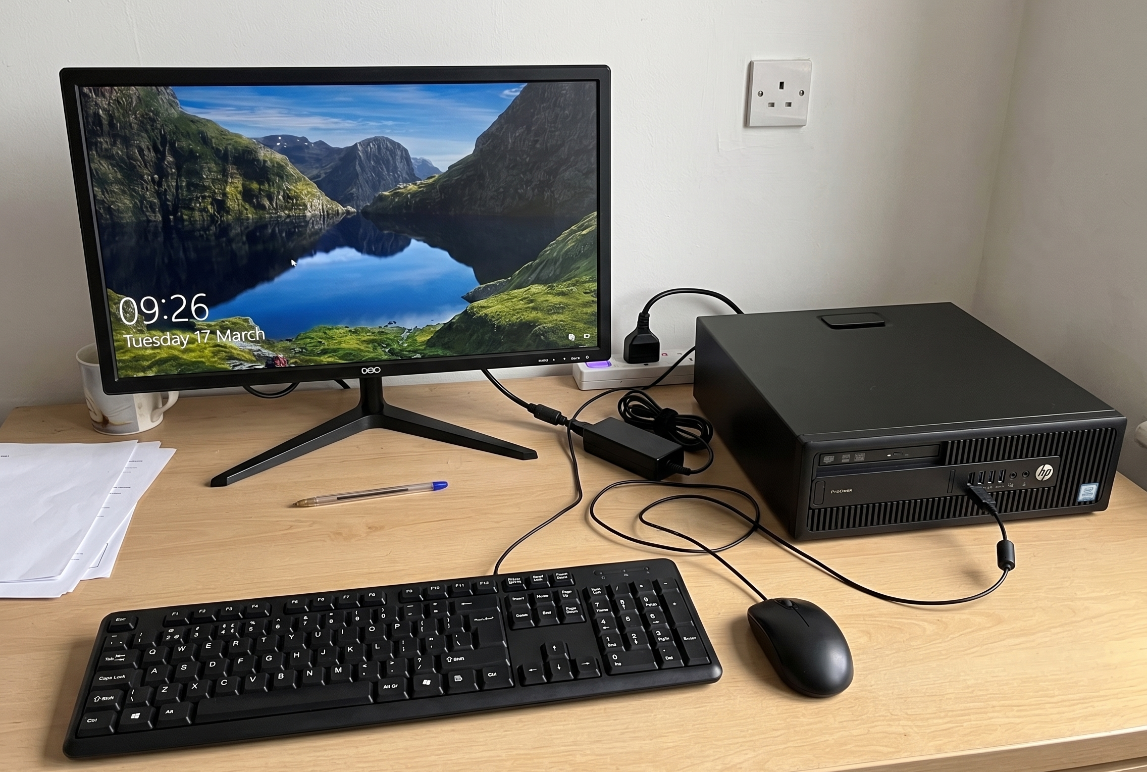 image of a PC set donated to a family for childerns education